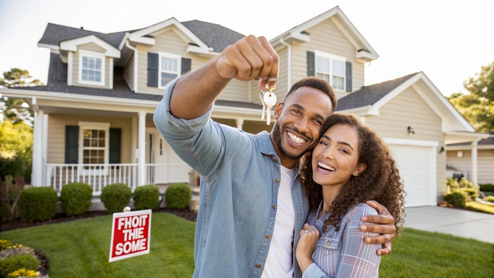 Happy first-time home buyers