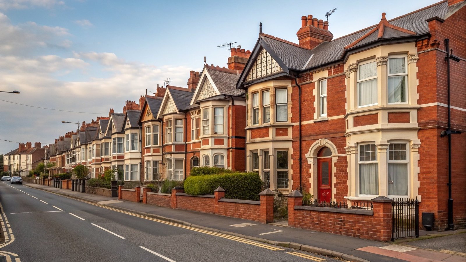 Victorian terraced houses in Cardiff districts
